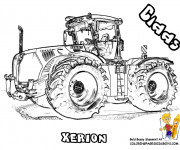 Coloriage Tracteur réaliste