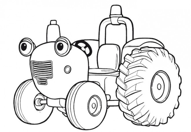 Coloriage Tracteur Avec Charrue