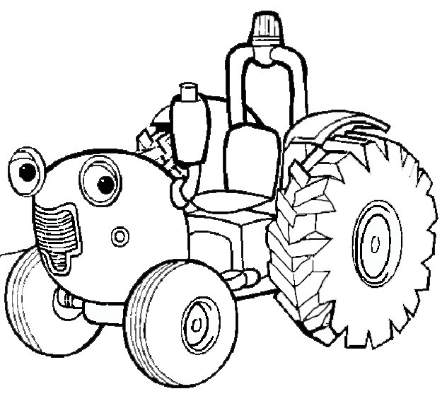 Coloriage Tracteur Tom Dessin Animé Dessin Gratuit à Imprimer