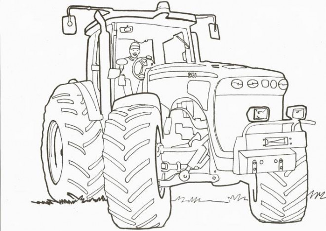 Coloriage et dessins gratuits Un Tracteur en ligne à imprimer