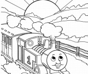 Coloriage et dessins gratuit Le Train magique à imprimer