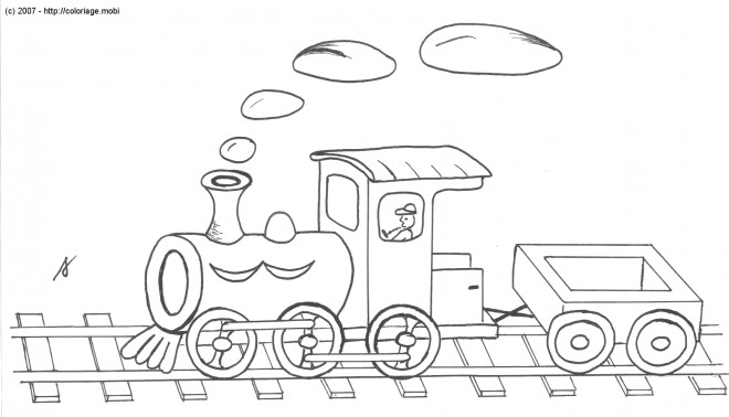 Coloriage et dessins gratuits Locomotive pour enfant à imprimer