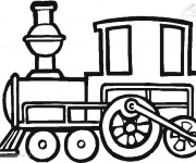 Coloriage Train &agrave; d&eacute;couper