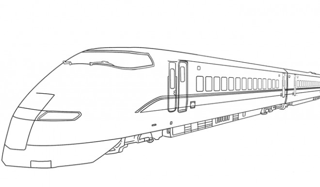 Coloriage et dessins gratuits Train à grande vitesse à imprimer