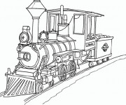 Coloriage Train ancien magnifique