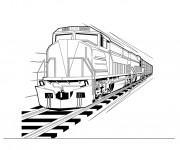 Coloriage Train en vecteur
