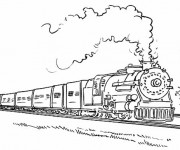 Coloriage Train et Wagon