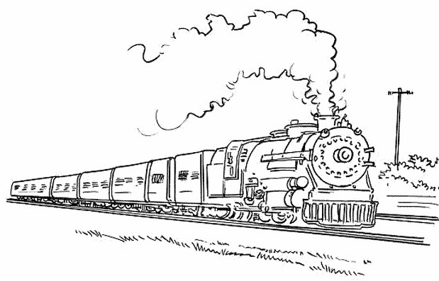 Coloriage Train Et Wagon Dessin Gratuit à Imprimer