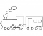 Coloriage Train facile à dessiner