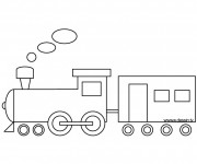 Coloriage et dessins gratuit Train facile à dessiner à imprimer