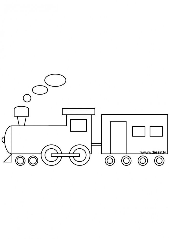 Coloriage Train Facile à Dessiner Dessin Gratuit à Imprimer