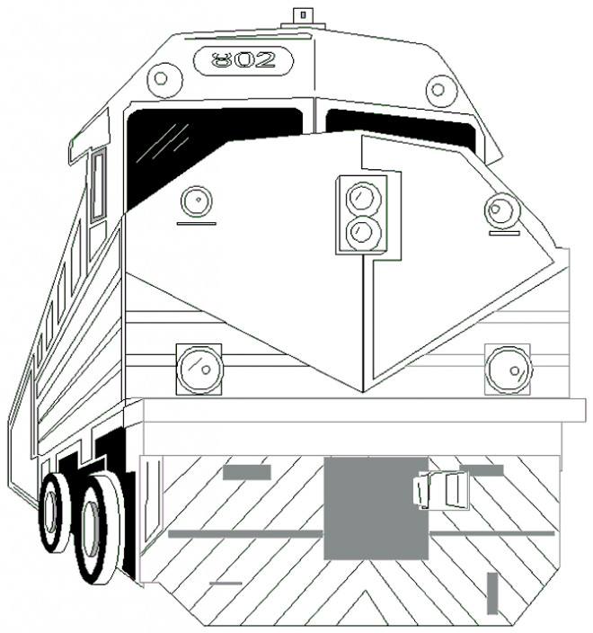 Coloriage et dessins gratuits Train géant stylisé à imprimer