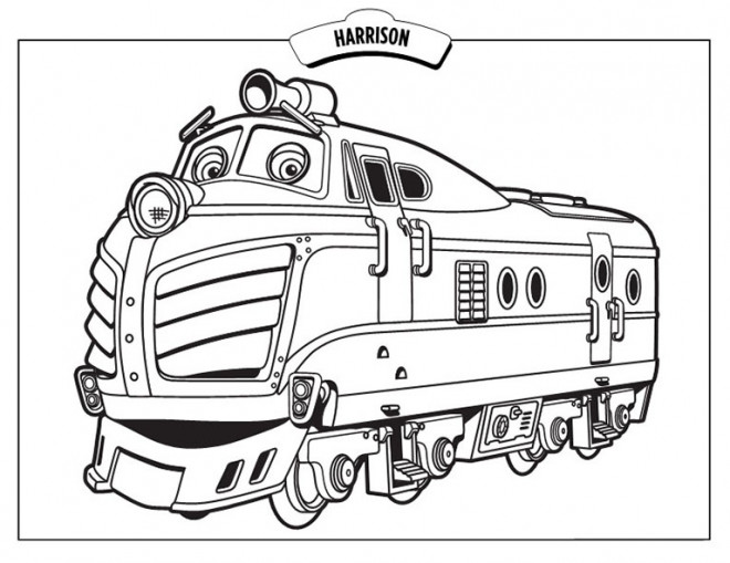 Coloriage et dessins gratuits Train Harrison dessin animé à imprimer