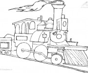 Coloriage Train maternelle en couleur