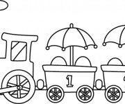 Coloriage Train qui fait rire