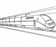 Coloriage Train rapide duplex