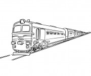 Coloriage Train simple