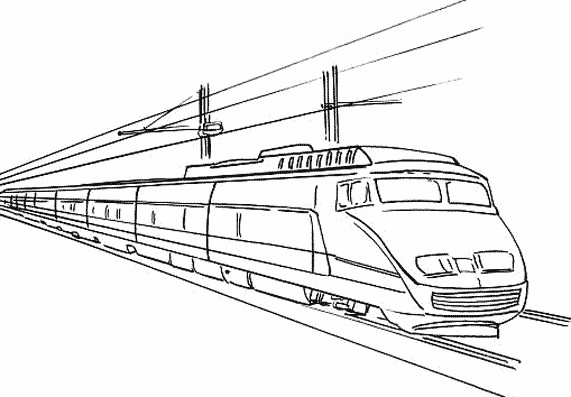 Coloriage Tgv  Coloriage