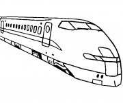 Coloriage Train tgv en ligne