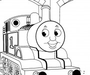 Coloriage Train Thomas mignon