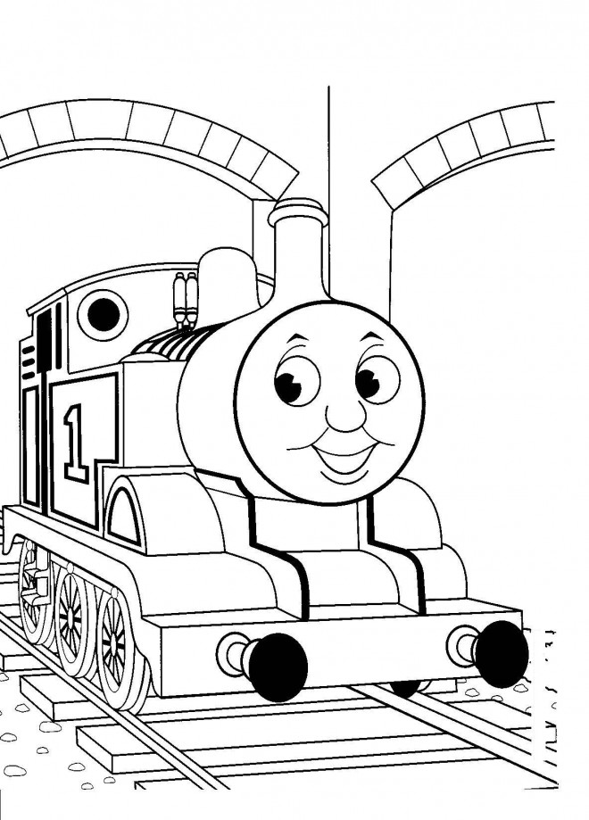 Coloriage Train Thomas Mignon Dessin Gratuit à Imprimer