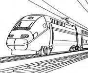 Coloriage et dessins gratuit Train très rapide à imprimer