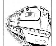 Coloriage Un Train qui roule