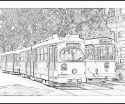 Coloriage et dessins gratuit Image de Tramway à imprimer