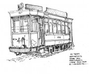 Coloriage Tramway ancien