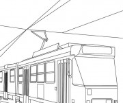 Coloriage Tramway duplex