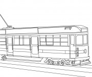 Coloriage et dessins gratuit Tramway stylisé à imprimer