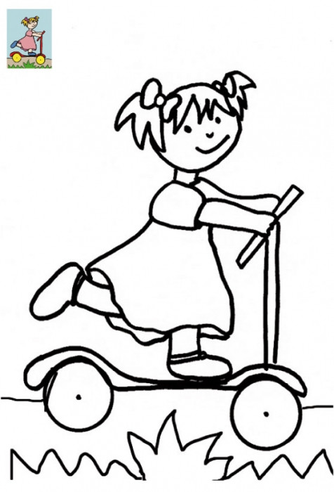 Coloriage Trottinette 15 dessin gratuit à imprimer