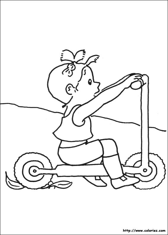 Coloriage Trottinette 6 dessin gratuit à imprimer
