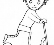 Coloriage et dessins gratuit Trottinette Freestyle à imprimer