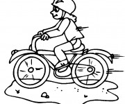 Coloriage Bicyclette rapide
