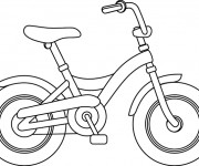 Coloriage Bicyclette stylis&eacute;