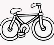 Coloriage Bicyclette vectoriel &agrave; colorier