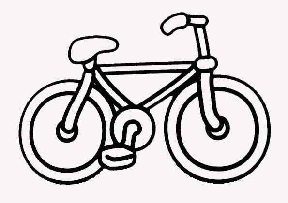 Coloriage et dessins gratuits Bicyclette vectoriel à colorier à imprimer
