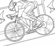 Coloriage Cyclisme de salle