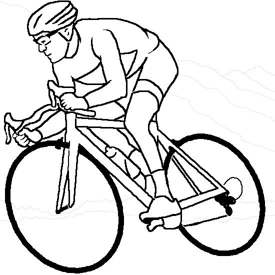 Dessin cycliste online stylisé