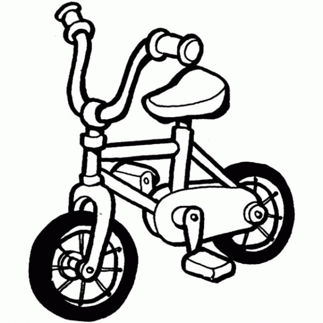 Coloriage et dessins gratuits Une petite Bicyclette à imprimer