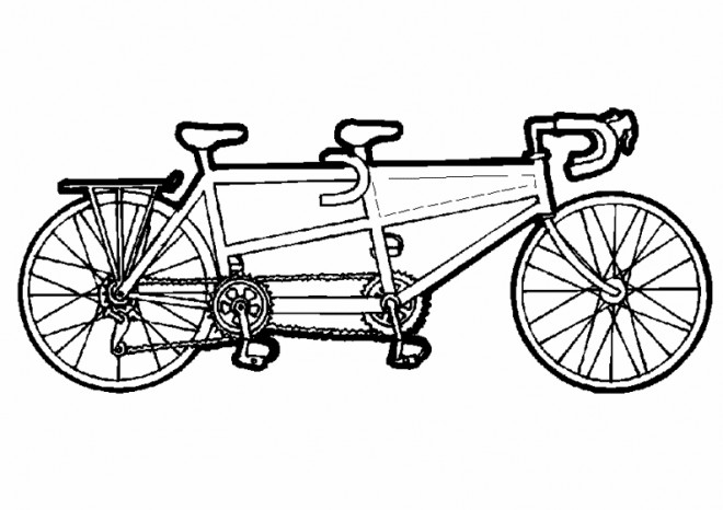 Coloriage et dessins gratuits Vélo à trois place à imprimer