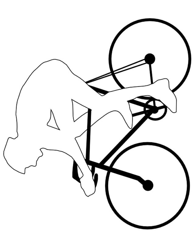 Coloriage et dessins gratuits Vélo et cycliste professionnel à imprimer