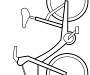 Coloriage V&eacute;lo facile en vecteur