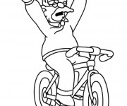 Coloriage Vélo humoristique