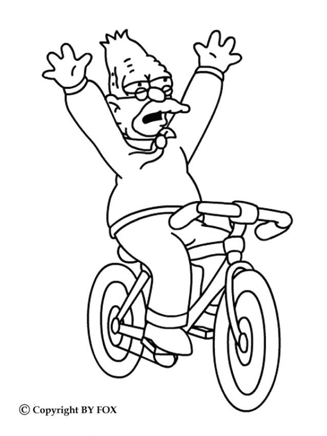 Coloriage et dessins gratuits Vélo humoristique à imprimer