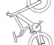 Coloriage V&eacute;lo simplifi&eacute;