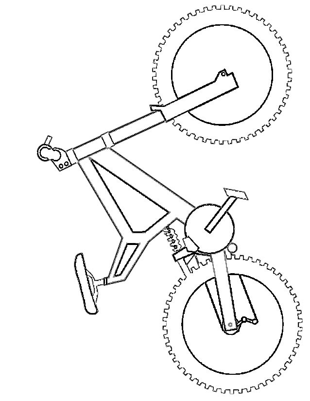 Coloriage et dessins gratuits Vélo simplifié à imprimer