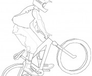 Coloriage V&eacute;lo VTT et Sport extr&ecirc;me