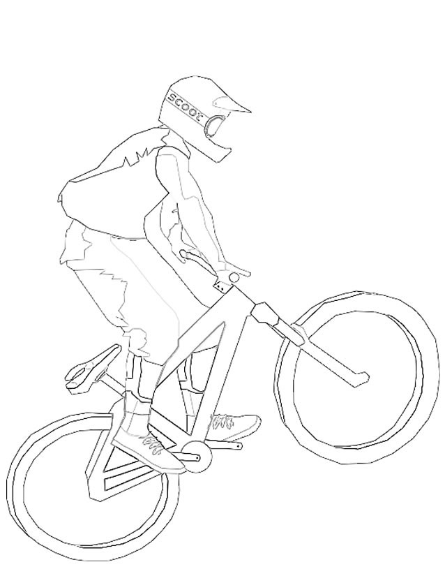 Coloriage et dessins gratuits Vélo VTT et Sport extrême à imprimer